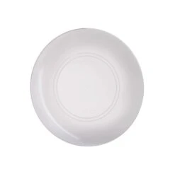 TigerChef Clear With Silver Rim Plastic Dinner Plate 10-1/4" - 10 Pcs