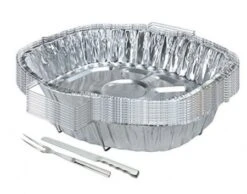 TigerChef Disposable Aluminum Oval Turkey Roasting Pan With Handle Rack Set 18" X 13" - 12 Pcs