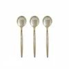TigerChef Gold Glitter Two Tone Plastic Mini Spoons - 20 Pcs