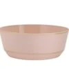 TigerChef Round Blush With Gold Rim Plastic Bowl 14 Oz.- 10 Pcs