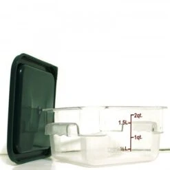 TigerChef Square Polycarbonate Food Storage Container And Lid 2 Qt.