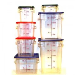 TigerChef Square Polycarbonate Food Storage Container And Lids Set, 14 Pcs