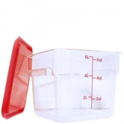 TigerChef Square Polycarbonate Food Storage Container With Lid 6 Qt.
