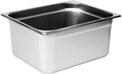 TigerChef Stainless Steel Half Size Anti-Jam Steam Table Pan, 6" Deep - 2 Pcs