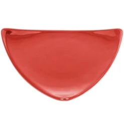 CAC China TRG-21-R Festiware Triangular Red Flat Plate 11 1/2" - 1 Doz