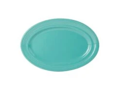 Tuxton CIH-096 Island Blue Concentrix Oval Platter 9-3/4" X 6-1/2" - 2 Doz