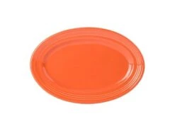 Tuxton CPH-096 Papaya Concentrix Oval Platter 9-3/4" X 6-1/2" - 2 Doz