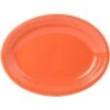 Tuxton CPH-1142 Papaya Concentrix Oval Coupe Platter 11-1/2" X 8-3/4" - 1 Doz