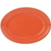 Tuxton CPH-116 Papaya Concentrix Oval Platter 11-1/2" X 8-3/8" - 1 Doz