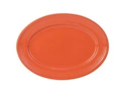 Tuxton CPH-116 Papaya Concentrix Oval Platter 11-1/2" X 8-3/8" - 1 Doz