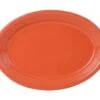 Tuxton CPH-1352 Papaya Concentrix Oval Coupe Platter 13-1/2" X 9-3/4" - 6 Pcs