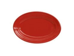 Tuxton CQH-096 Cayenne Concentrix Oval Platter 9-3/4" X 6-1/2" - 2 Doz