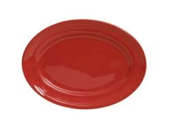 Tuxton CQH-116 Cayenne Concentrix Oval Platter 11-1/2" X 8-3/8" - 1 Doz