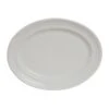 Tuxton CWH-096 White Concentrix Oval Platter 9-3/4" X 6-1/2" - 2 Doz