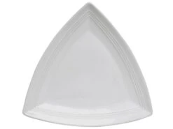 Tuxton CWZ-1248 White Concentrix China Triangle Plate 12-1/2" - 6 Pcs