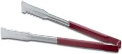 Vollrath 4790940 Jacob's Pride Stainless Steel VersaGrip Tongs With Red Coated Kool-Touch Handle 9-1/2"
