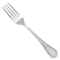 Winco 0036-11 Deluxe Pearl Extra Heavy Weight Stainless Steel European Table Fork - 1 Doz