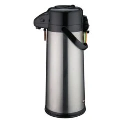 Winco AP-535 Stainless Push Button Vacuum Server With Glass Liner 3.0 Liter