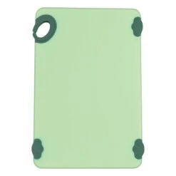 Winco CBK-1218GR Green StatikBoard Plastic Cutting Board With Hook, 12" X 18" X 1/2"