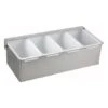 Winco CDP-4 4 Compartment Stainless Steel Condiment Dispenser