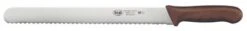 Winco KWP-121N Wavy Edge Bread Knife With Brown Handle 12"