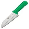 Winco KWP-70G Santoku Knife With Green Handle 7"