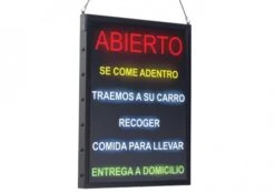 Winco LED-21 All-in-One OPEN LED Sign, Spanish