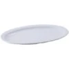 Winco MMPO-139W White Melamine Narrow Rim Oval Platter 13-1/4" X 9-5/8"