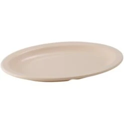 Winco MMPO-96 Tan Oval Melamine Platter 9-3/4" X 6-3/4" - 1 Doz