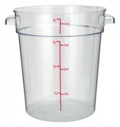 Winco PCRC-4 Round Polycarbonate Storage Container 4 Qt.