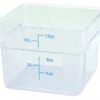 Winco PCSC-12C Clear Square Polycarbonate Storage Container 12 Qt.