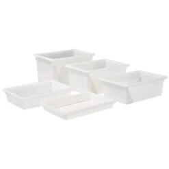 Winco PFFW-12 White Stackable Food Storage Box 18" X 26" X 12"