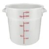 Winco PPRC-18W White Round Storage Container 18 Qt.