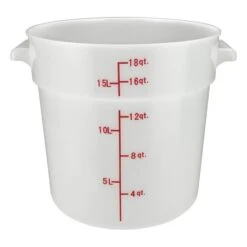 Winco PPRC-18W White Round Storage Container 18 Qt.