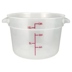 Winco PTRC-12 Translucent Round Storage Container 12 Qt.