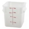 Winco PTSC-8 Translucent Square Storage Container 8 Qt.