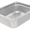 Winco SPJH-204PF Half Size Stainless Steel Perforated Steam Pan 4" Deep