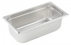 Winco SPJM-304 Third Size Stainless Steel Anti-Jam Steam Pan 4" Deep