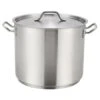 Winco SST-80 Stainless Induction Stock Pot 80 Qt.