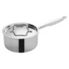 Winco TGAP-3 Tri-Ply Induction Ready Sauce Pan With Cover, 2.5 Qt.