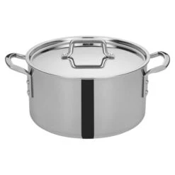Winco TGSP-12 Tri-Ply Induction Ready Stock Pot With Cover, 12 Qt.