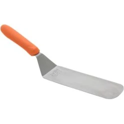 Winco TNH-90 Flexible Offset Turner With Orange Cool Heat Handle 8-1/4" X 2-7/8"