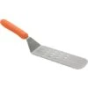 Winco TNH-91 Perforated Offset Flexible Turner With Orange Cool Heat Handle 8-1/4" X 2-7/8"