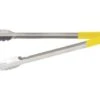 Winco UTPH-16Y Stainless Steel Utility Tongs With Yellow Polypropylene Handle, 16"